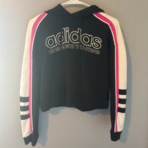 Adidas Black Hoodie with White Logo